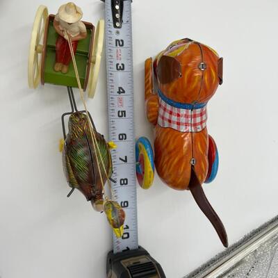Lot of Antique 7 Tin Toys from West Germany and Japan
