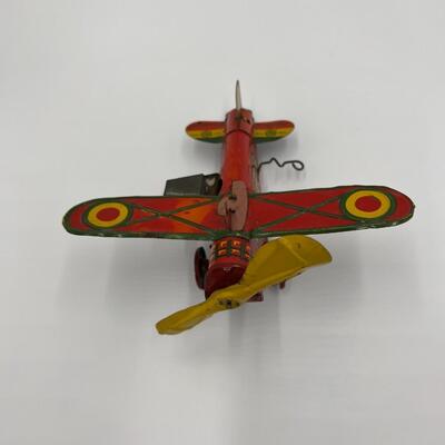 Very Rare Early Louis Marx & Co Wind Up Tin Toy Plane