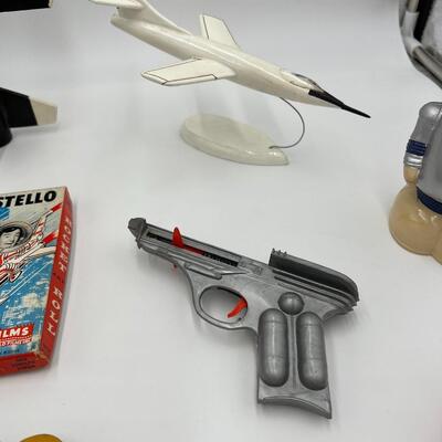 Large Lot of Vintage Space Toys Ephemera and Rocket Ships