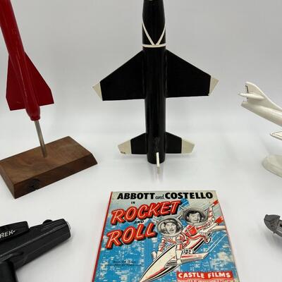 Large Lot of Vintage Space Toys Ephemera and Rocket Ships