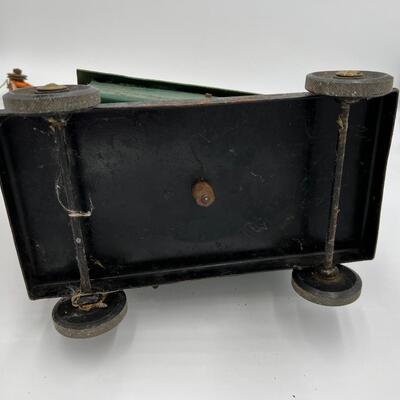 1920s or 1930s Antique Pressed Steel Toy Crane with Magnet