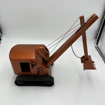 Vintage Structo Grane Digger Toy with Copper Paint