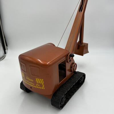 Vintage Structo Grane Digger Toy with Copper Paint