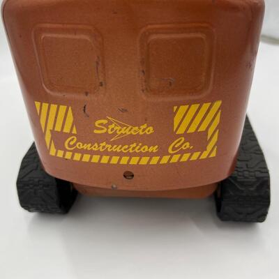 Vintage Structo Grane Digger Toy with Copper Paint