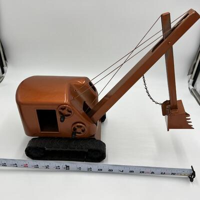 Vintage Structo Grane Digger Toy with Copper Paint