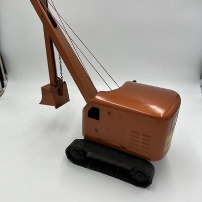 Vintage Structo Grane Digger Toy with Copper Paint