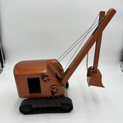 Vintage Structo Grane Digger Toy with Copper Paint