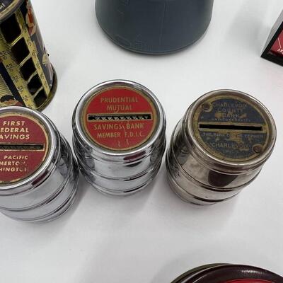 Lot of 14 Mid Century Coin Banks
