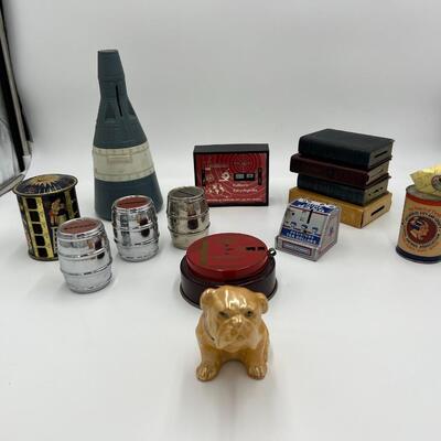 Lot of 14 Mid Century Coin Banks