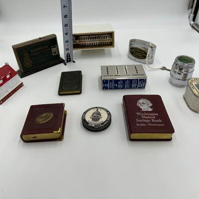 Lot of 13 Seattle Area Vintage Coin Banks