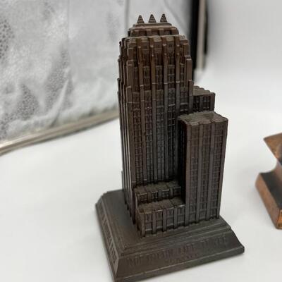 Vintage Lot of 5 Metal Coin Banks of Abraham Lincoln Northern Life Tower Seattle and Mountain Ram