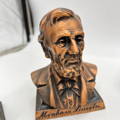 Vintage Lot of 5 Metal Coin Banks of Abraham Lincoln Northern Life Tower Seattle and Mountain Ram