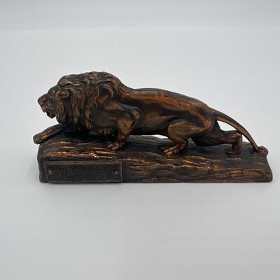 Antique Circa 1900 Bronze Lion NYC Rosenberg Boys Clothing