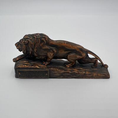 Antique Circa 1900 Bronze Lion NYC Rosenberg Boys Clothing