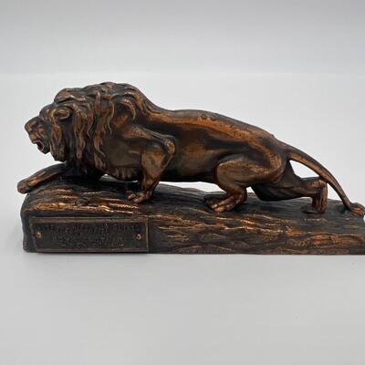 Antique Circa 1900 Bronze Lion NYC Rosenberg Boys Clothing