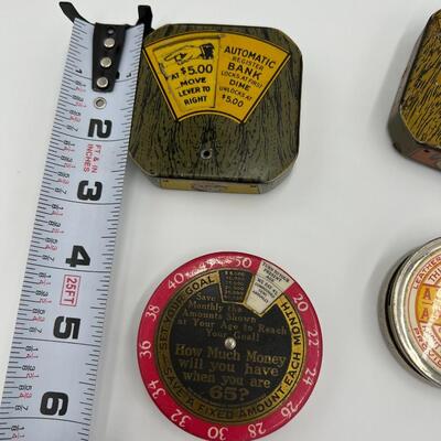 Premium Lot of 6 Dime Coin Banks with Popular Culture Themes