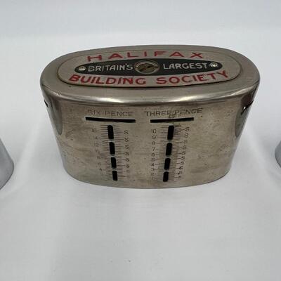 Lot of 11 Vintage Metal Dime Coin Banks