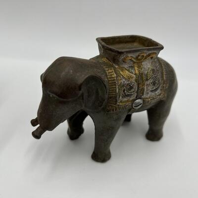 Premium Lot of 5 Antique Collector Metal Cast Iron Animal Coin Banks