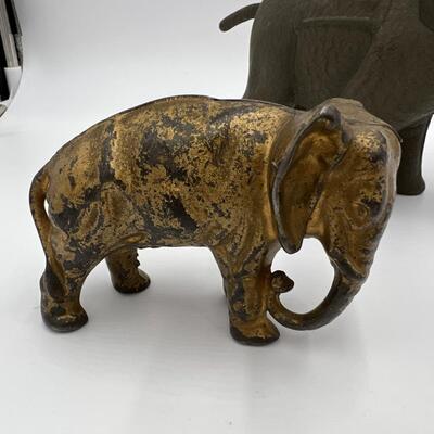 Premium Lot of 5 Antique Collector Metal Cast Iron Animal Coin Banks