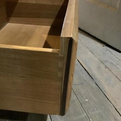 Nightstand with two dovetail drawers