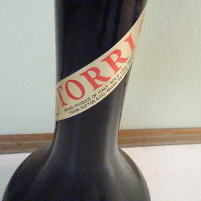 LOT 452.   44" TALL DECORATIVE WINE BOTTLE