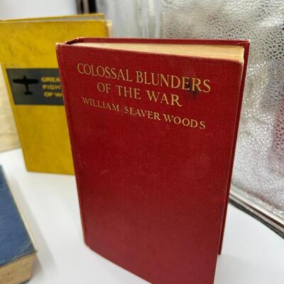 Lot of 10 War Related Vintage Books 1920s 1930s 1940s 1950s 1960s
