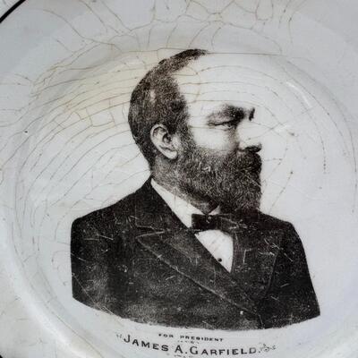 Very Rare 1880 Commemorative James A. Garfield Plate