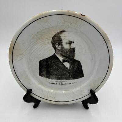 Very Rare 1880 Commemorative James A. Garfield Plate