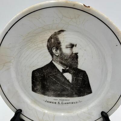 Very Rare 1880 Commemorative James A. Garfield Plate