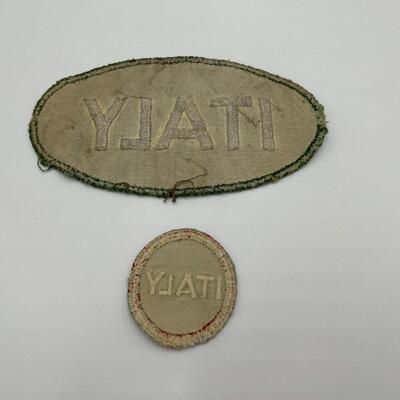 Lot of 2 WW2 Prisoner of War POW Oval and Round Patches