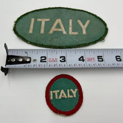 Lot of 2 WW2 Prisoner of War POW Oval and Round Patches
