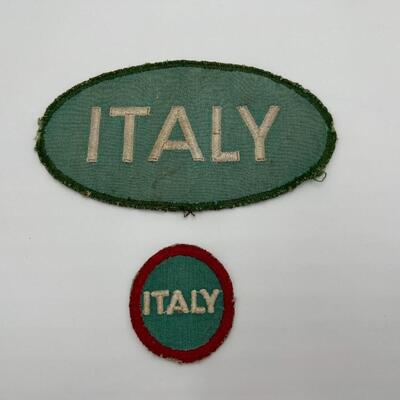 Lot of 2 WW2 Prisoner of War POW Oval and Round Patches