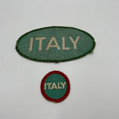 Lot of 2 WW2 Prisoner of War POW Oval and Round Patches
