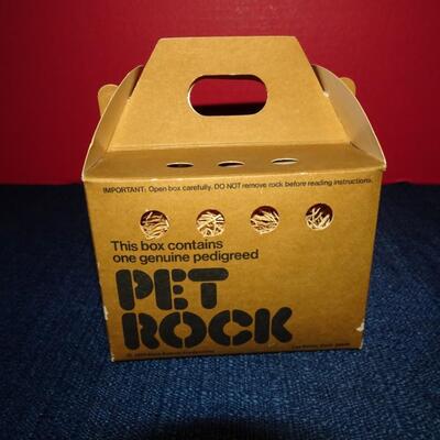 LOT 488. VINTAGE PET ROCK