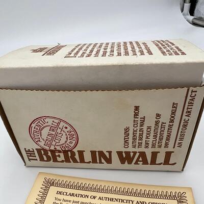Lot of 2 1989 Berlin Wall Fragment Pieces with Documentation