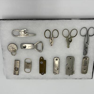 Lot of 12 Vintage Antique Cigar Cutters