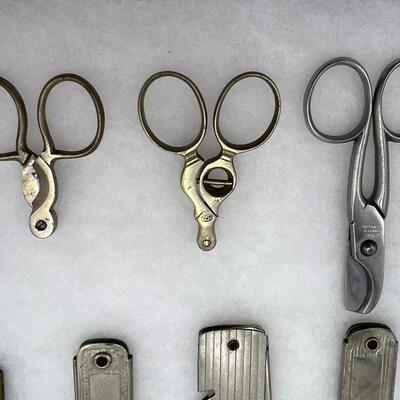 Lot of 12 Vintage Antique Cigar Cutters