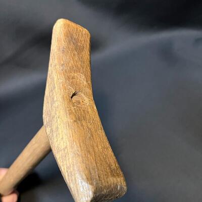 Antique Civil War Era Wood Handmade Crutch