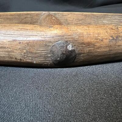 Antique Civil War Era Wood Handmade Crutch