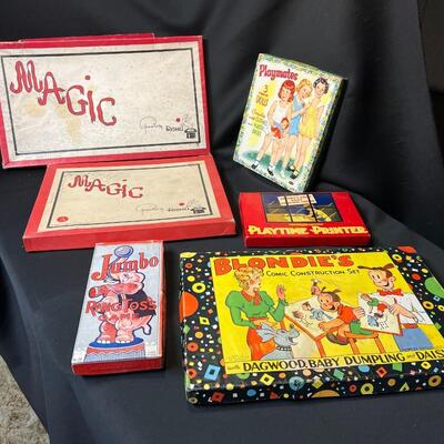 Lot of 9 Vintage Boxed Toy Games