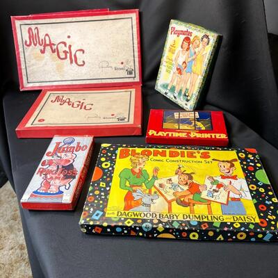 Lot of 9 Vintage Boxed Toy Games