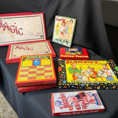 Lot of 9 Vintage Boxed Toy Games