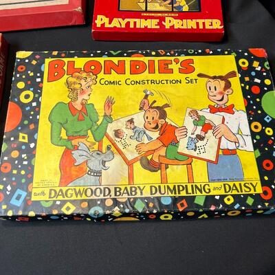 Lot of 9 Vintage Boxed Toy Games