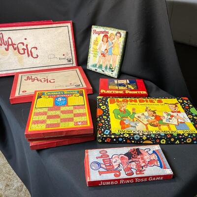 Lot of 9 Vintage Boxed Toy Games