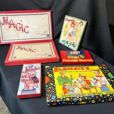 Lot of 9 Vintage Boxed Toy Games