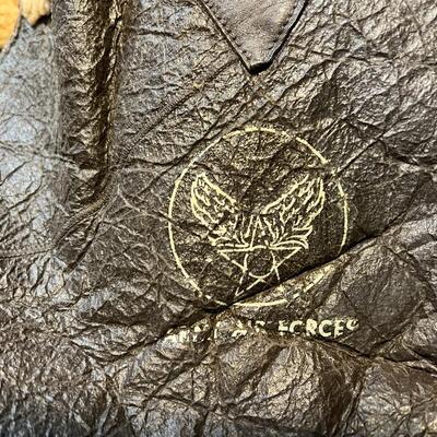 Rare WW2 USAA Leather Sheepskin Lined Pants with Suspenders