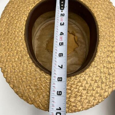 Lot of 2 Early 1900s Men's Straw Hats