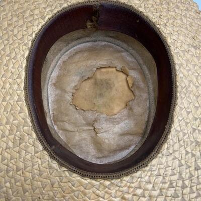Lot of 2 Early 1900s Men's Straw Hats