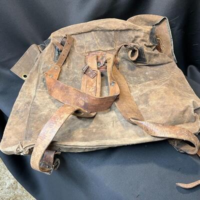 Rare WW2 Swedish Mountain Trooper Ducted Canvas Backpack