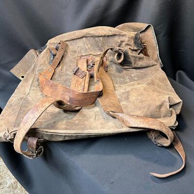 Rare WW2 Swedish Mountain Trooper Ducted Canvas Backpack